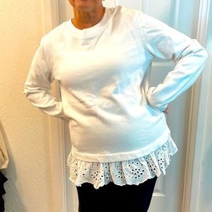 Eyelet Sweatshirt top